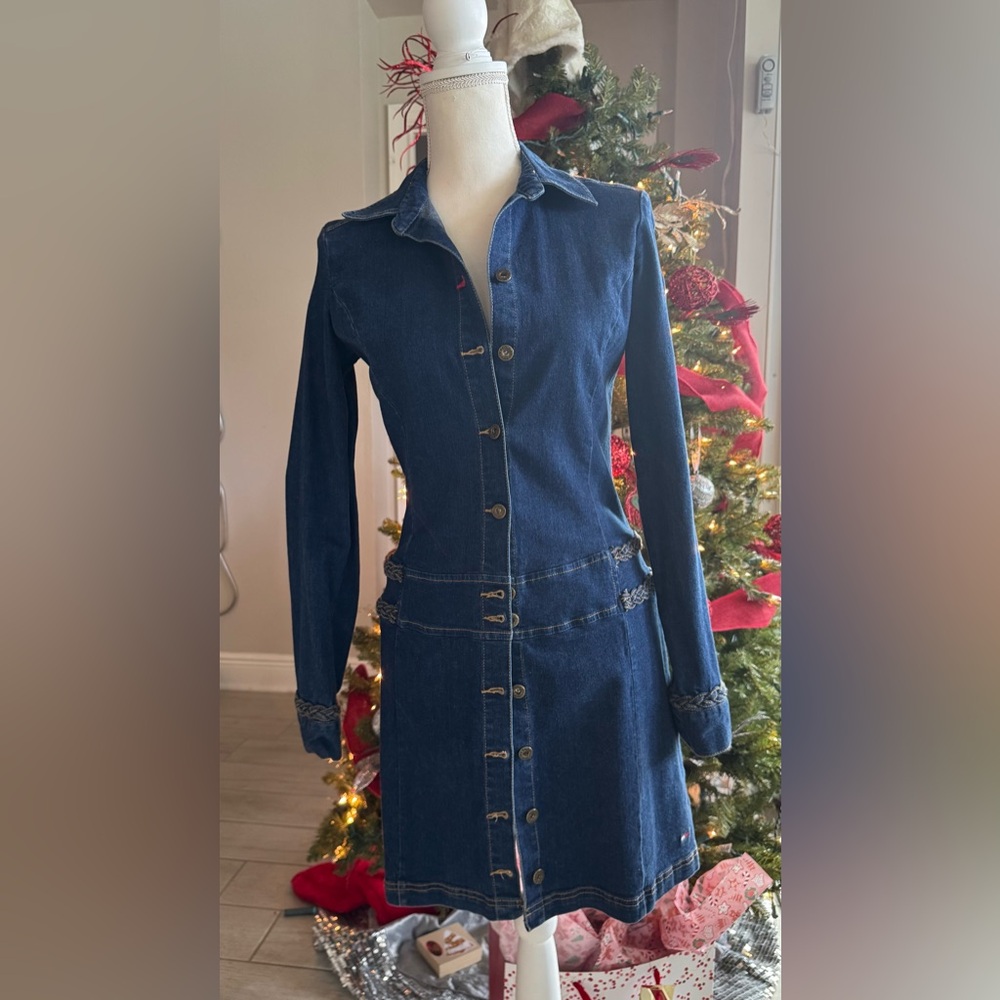 Tommy Jeans cotton/spandex button down form fitting dress. - Picture 5 of 5